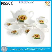 Gracce Sunflowers Design Japanese Porcelain Tea Set